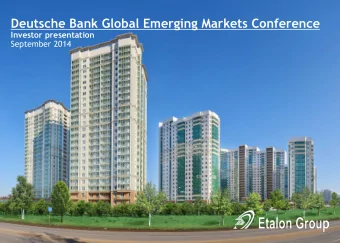 Deutsche Bank Global Emerging Markets Conference Investor presentation  September 2014  Disclaimer