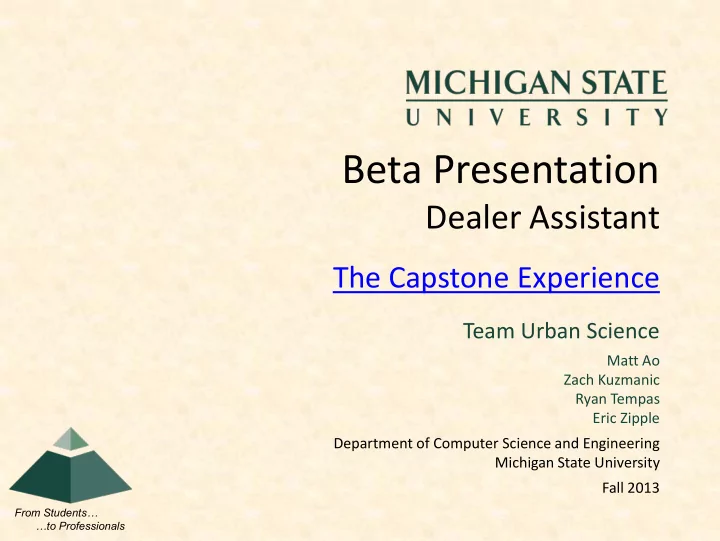 beta presentation