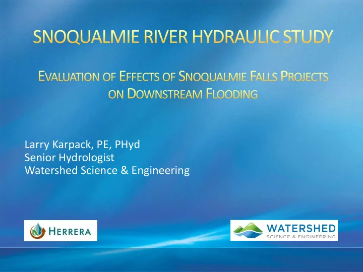 senior hydrologist