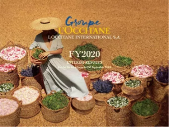 INTE  TERIM R  RESU  SULTS  TS  For the  the S  Six M  Mont  nths e  end  nded 30  30 September