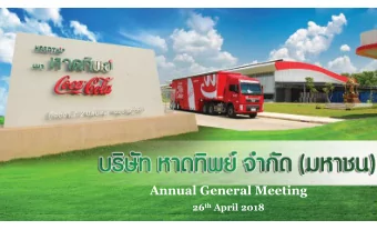 Annual General Meeting 26 th April 2018  1  +6.2% Volume Growth (5-yr CAGR)  Vol. Growth by