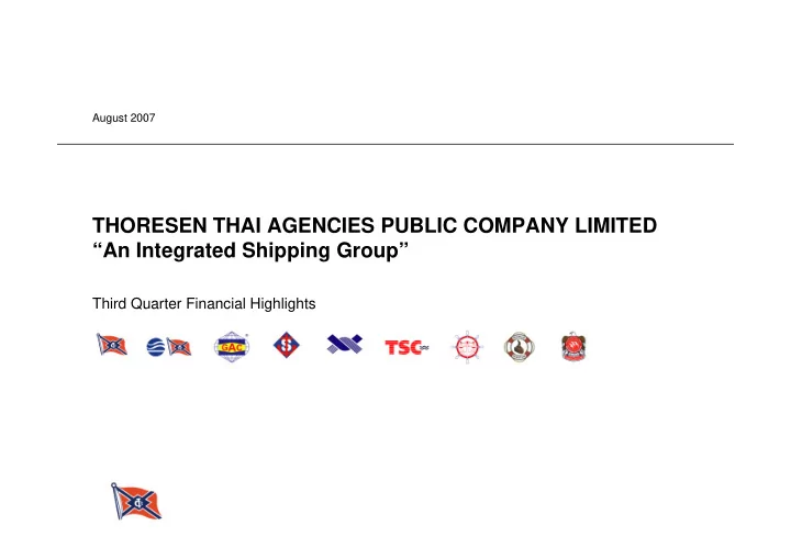 thoresen thai agencies public company limited an