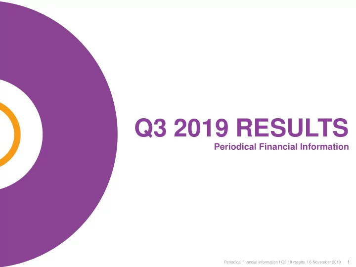q3 2019 results