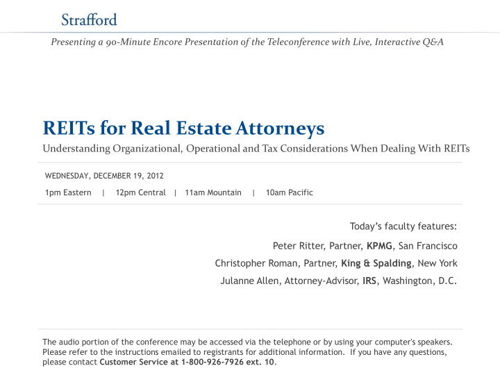 reits for real estate attorneys