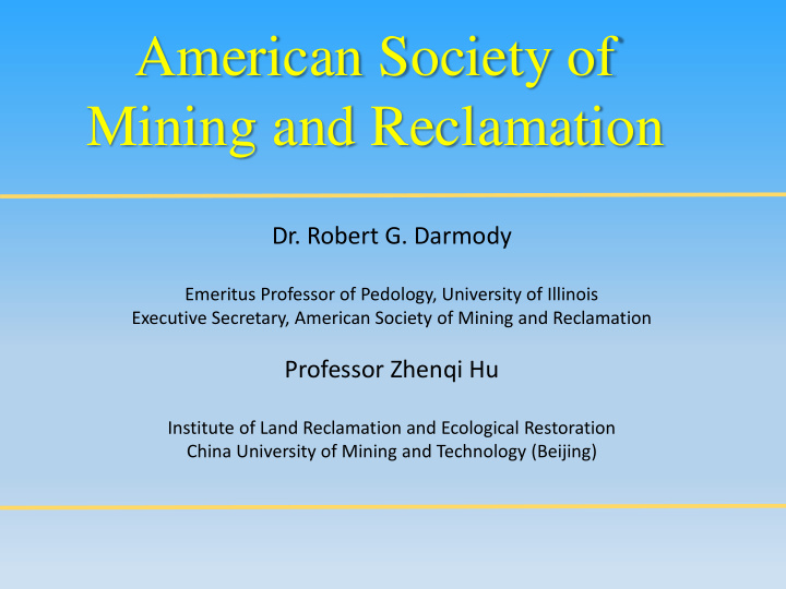 american society of mining and reclamation