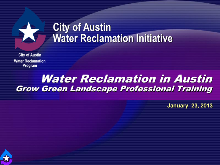 water reclamation in austin