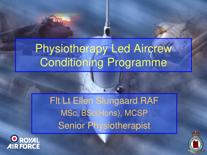 physiotherapy led aircrew conditioning programme