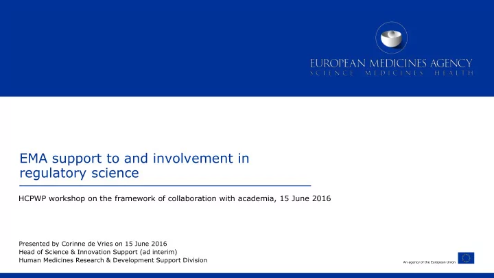 regulatory science