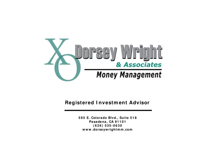 registered i nvestm ent advisor