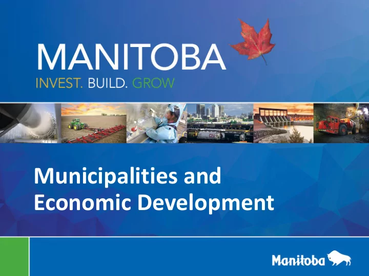 municipalities and
