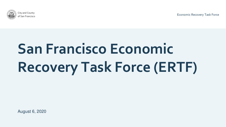 recovery task force ertf
