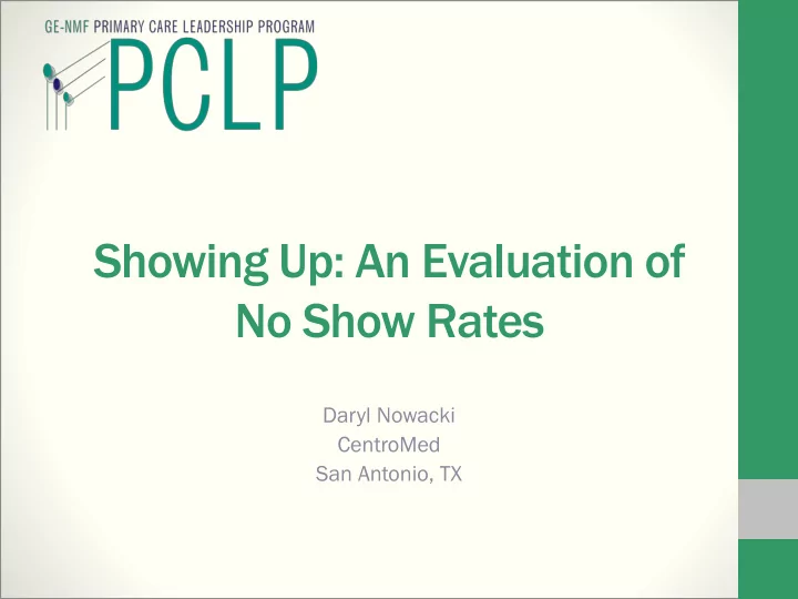 showing up an evaluation of