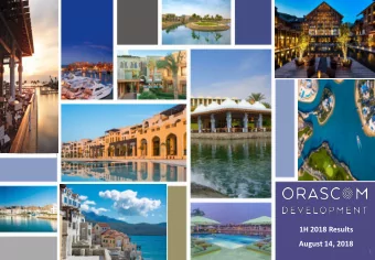 1H 2018 Results  August 14, 2018  1  Agenda  1H 2018 Key Highlights &amp; Destination Progress