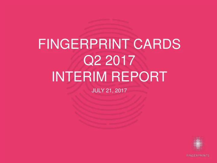 fingerprint cards