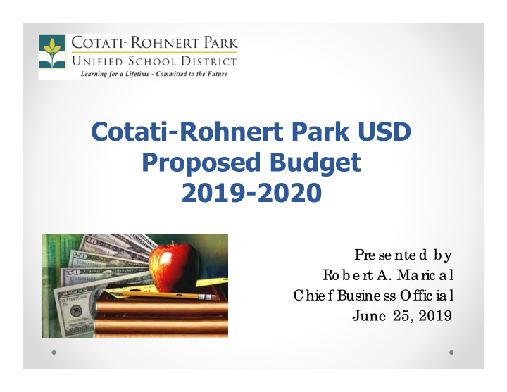 cotati rohnert park usd proposed budget 2019 2020