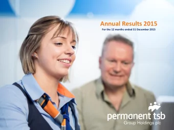 Annual Results 2015  For the 12 months ended 31 December 2015  Annual Results 2015  Forward Looking
