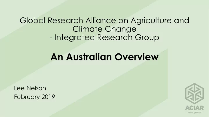 an australian overview