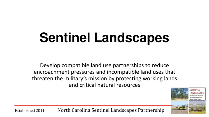 sentinel landscapes