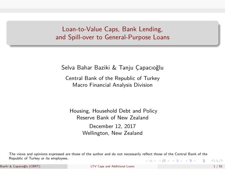 loan to value caps bank lending and spill over to general