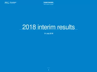 2018 interim results  31 July 2018  1  Provident Financial plc  2018 interim results  Todays