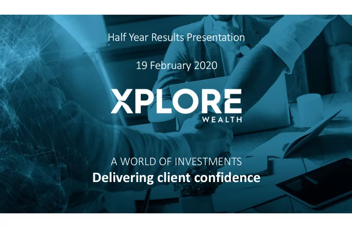 delivering client confidence a message from the ceo
