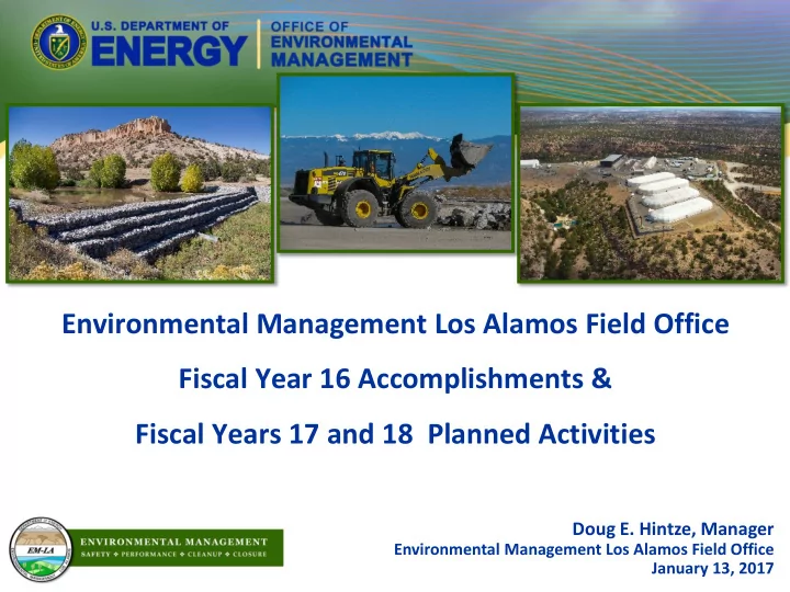 environmental management los alamos field office fiscal