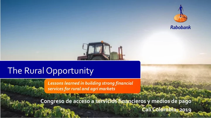 the rural opportunity