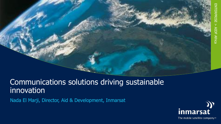 communications solutions driving sustainable innovation