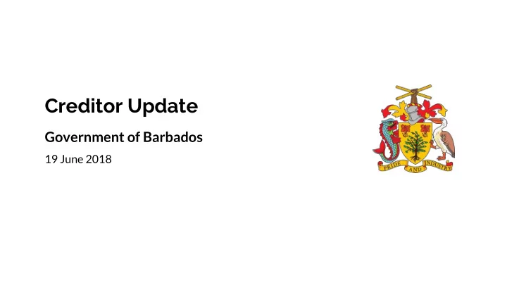 creditor update