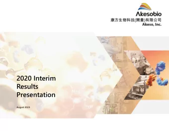 Results  Presentation  August 2020  Disclaimer  This presentation has been delivered to interested