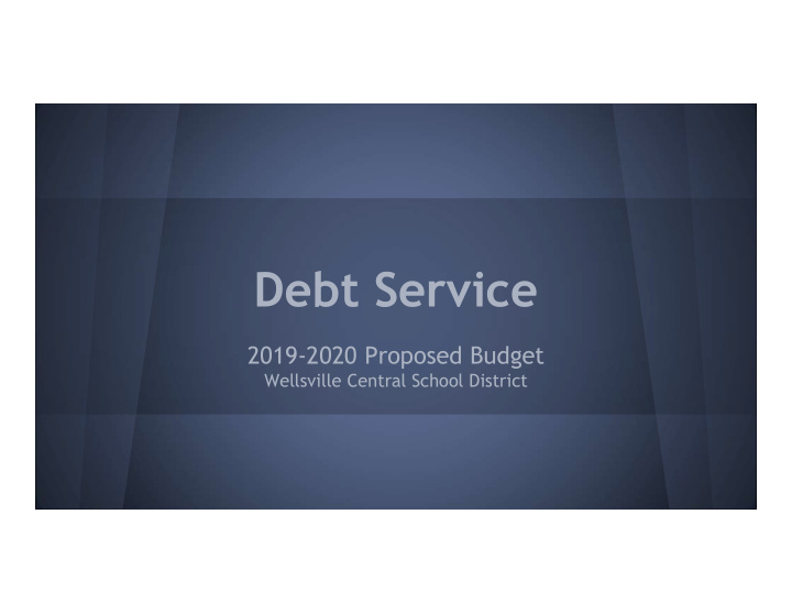 debt service