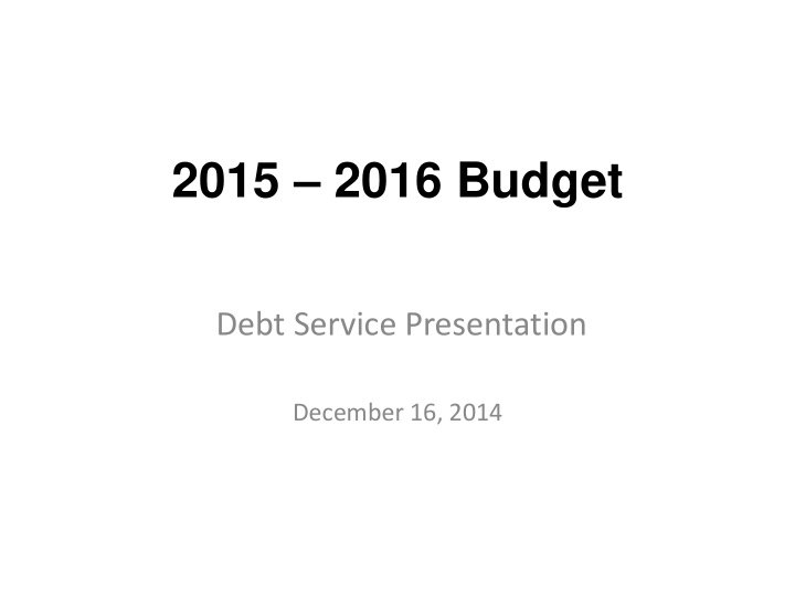 2015 2016 budget