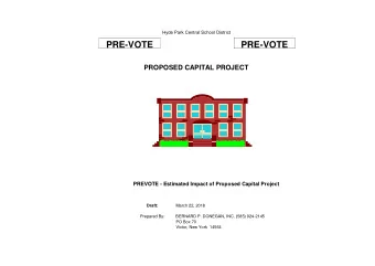 PRE-VOTE  PRE-VOTE  PROPOSED CAPITAL PROJECT  PREVOTE - Estimated Impact of Proposed Capital