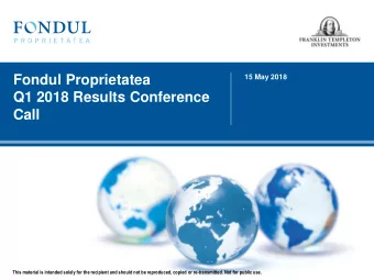 Call  This material is intended solely for the recipient and should not be reproduced, copied or