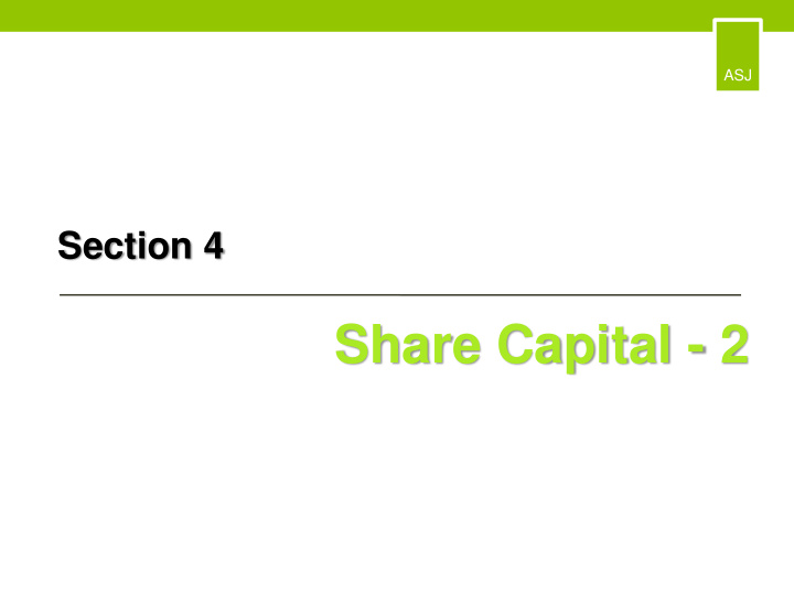 share capital 2