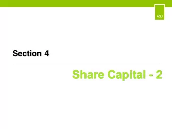 Share Capital - 2  ASJ  Basics  Prospectus any document described or issued as a prospectus &amp;