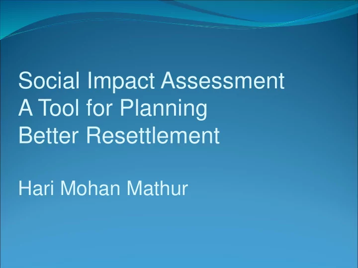 better resettlement