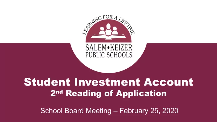 student investment account
