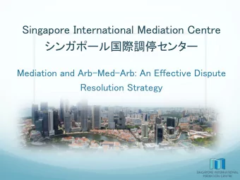 Singapore International Mediation Centre    Mediation and