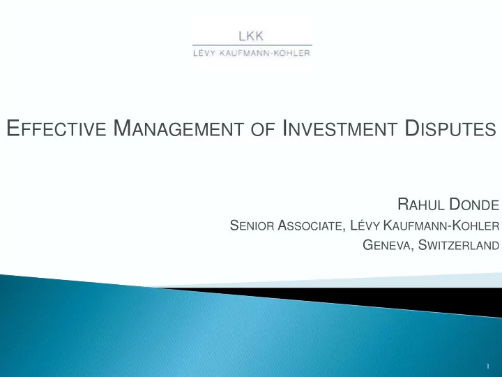 investment arbitration