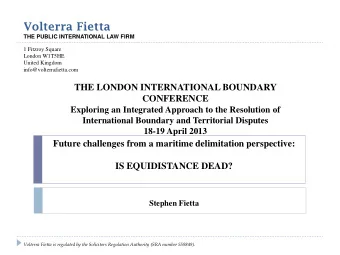 Volterra Fietta  THE PUBLIC INTERNATIONAL LAW FIRM  1 Fitzroy Square  London W1T5HE  United Kingdom