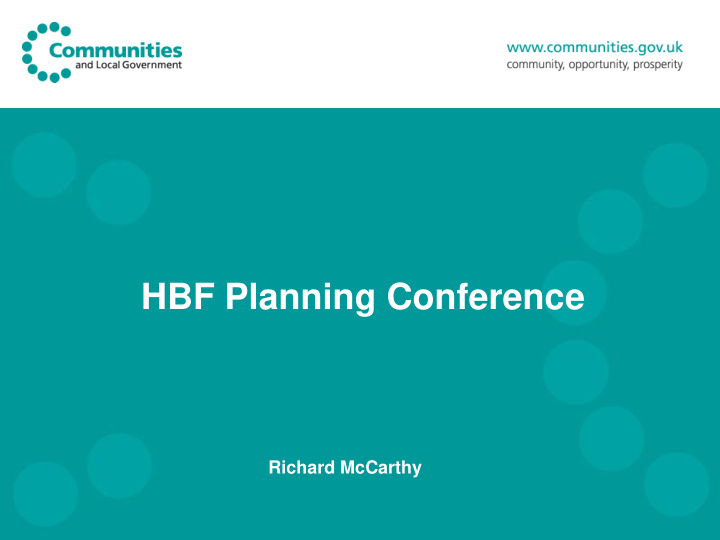 hbf planning conference