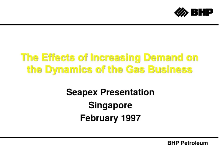 the effects of increasing demand on