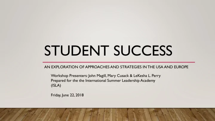 student success