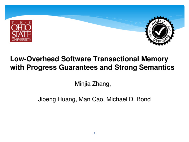 low overhead software transactional memory with progress