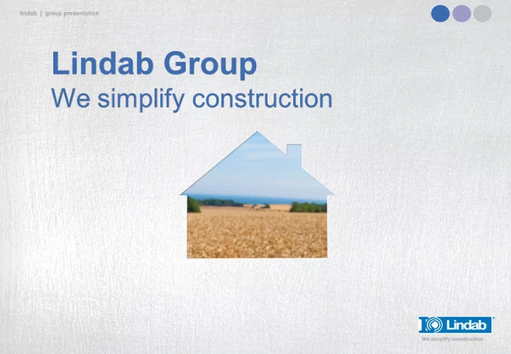 lindab group presentation
