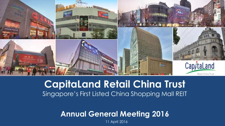 capitaland retail china trust