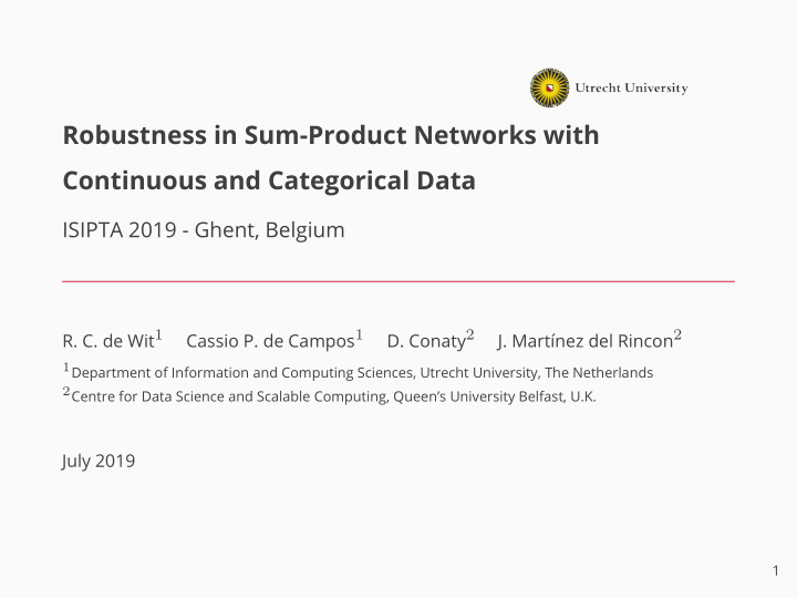 robustness in sum product networks with continuous and
