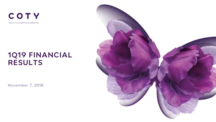1q19 financial results