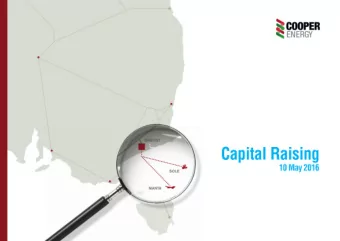 Bungaloo-1, Otway Basin This investor presentation (Presentation) is issued by Cooper Energy